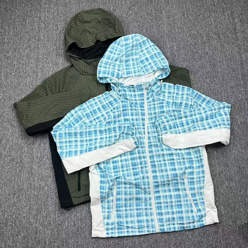 Veste d'extérieur toutes saisons de qualité supérieure coupe-vent avec doublure en maille bleu-vert 