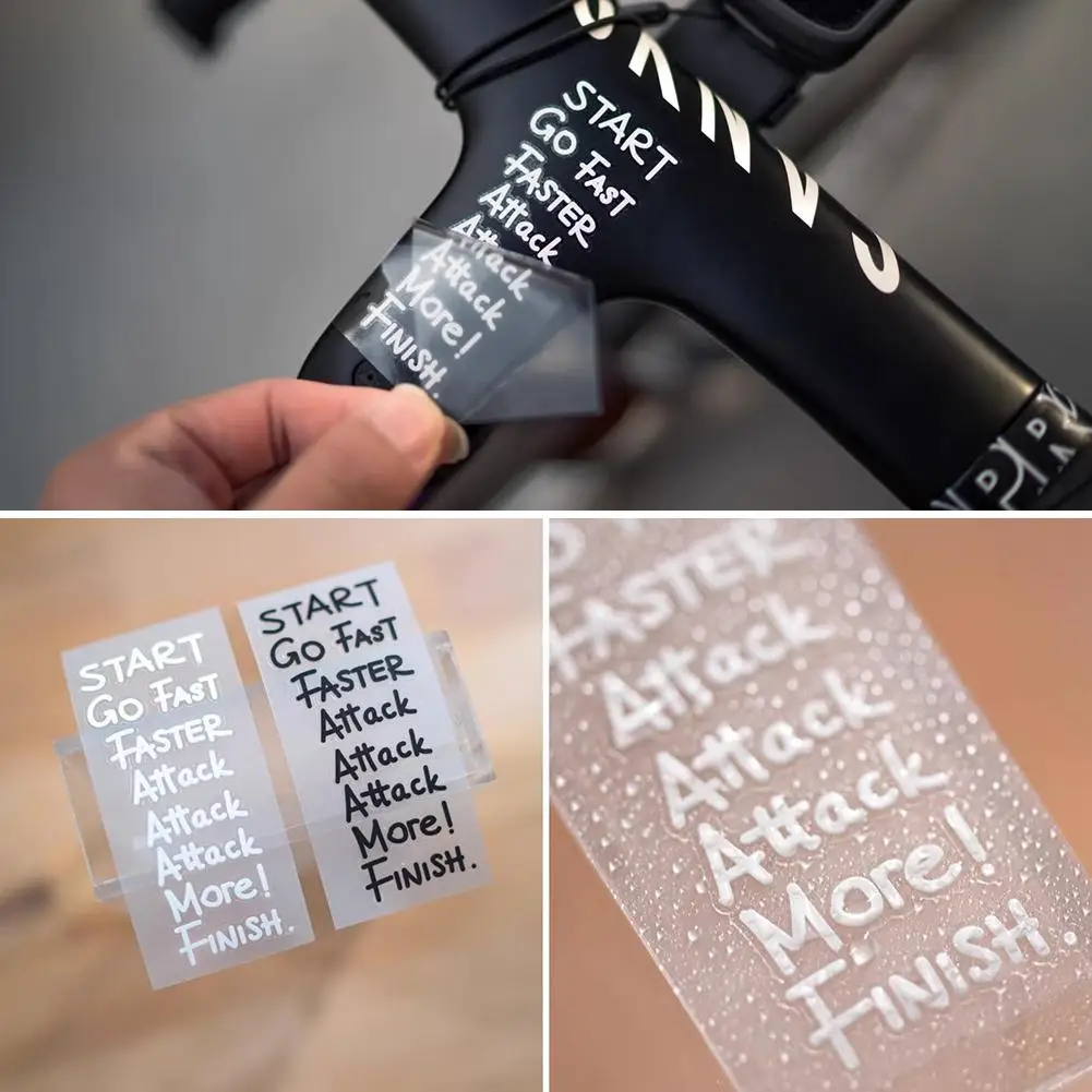 

DIY Bicycle Stickers For Bicycle Frame And Handlebars “Go Fast，Attack More”Waterproof Decorative Incentive Sticker