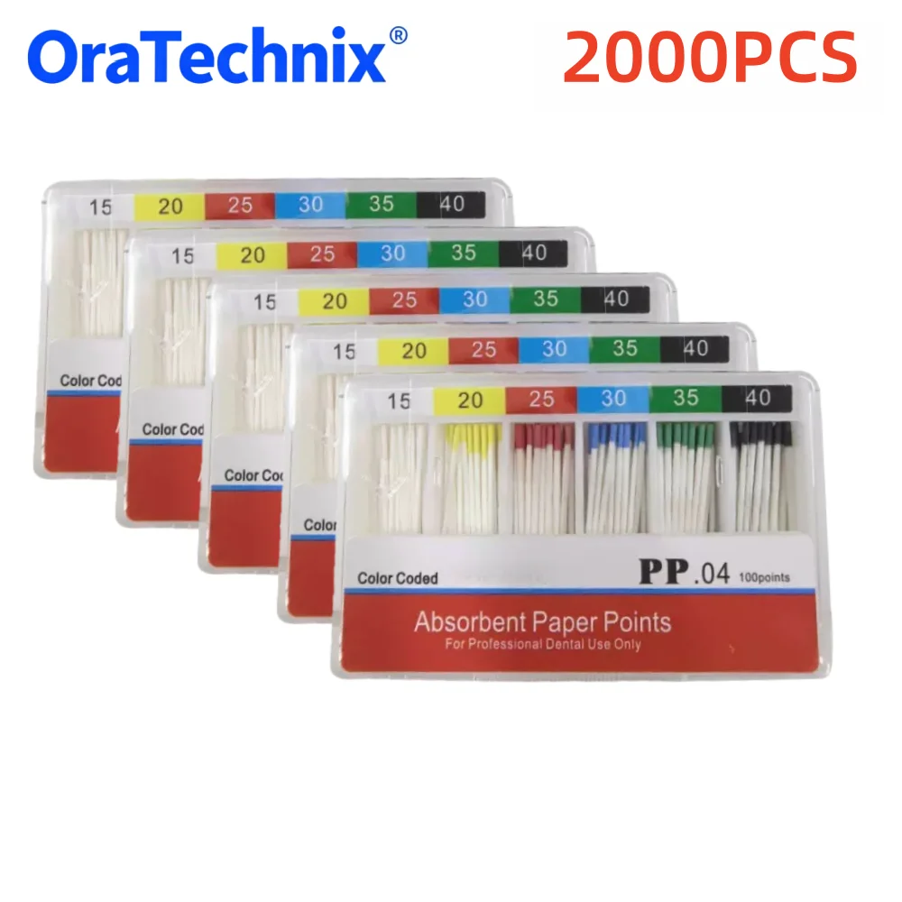 2000PCS Dental Absorbent Paper Points Sterile Mixed Size Root Canal Endodontic Paper Tips Dentistry Filling Materials Wholesale