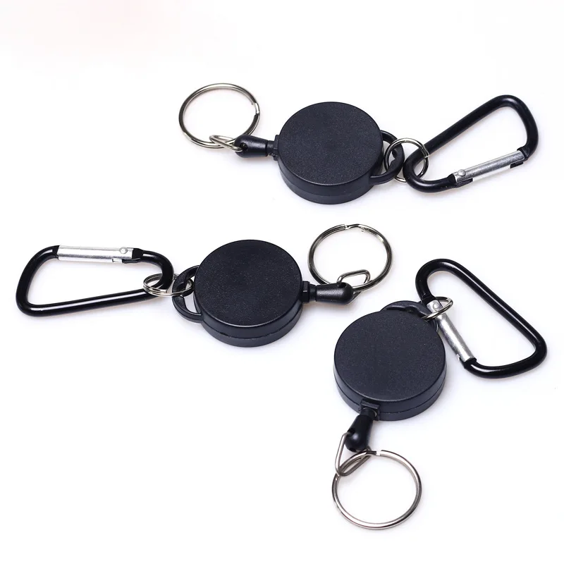 Stainless Steel Rope Camping Telescopic Burglar Chain Key Holder Tactical Keychain Outdoor Key Ring Return Retractable Key Chain