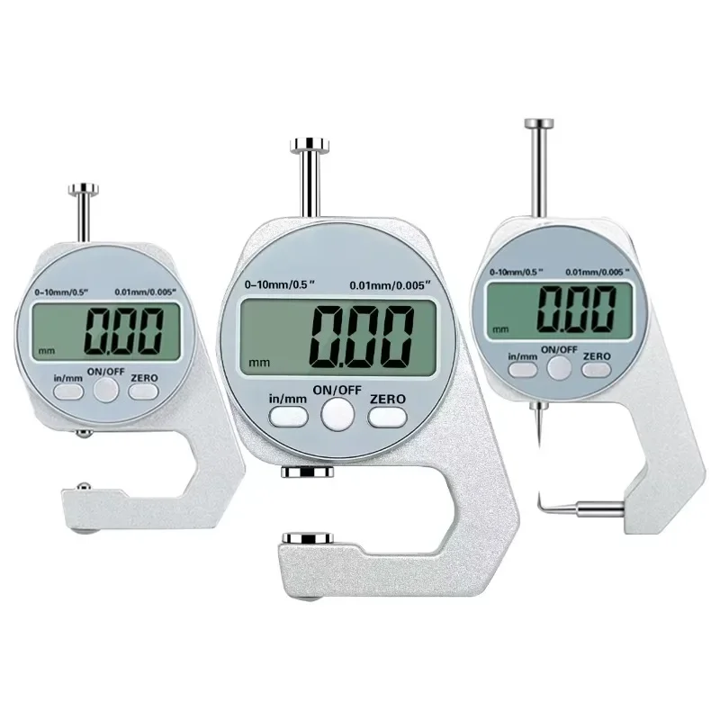 2024 New Mini Digital Display Thickness Gauge High-precision Thickness Gauge for Measuring Paper Leather Sponge flat head