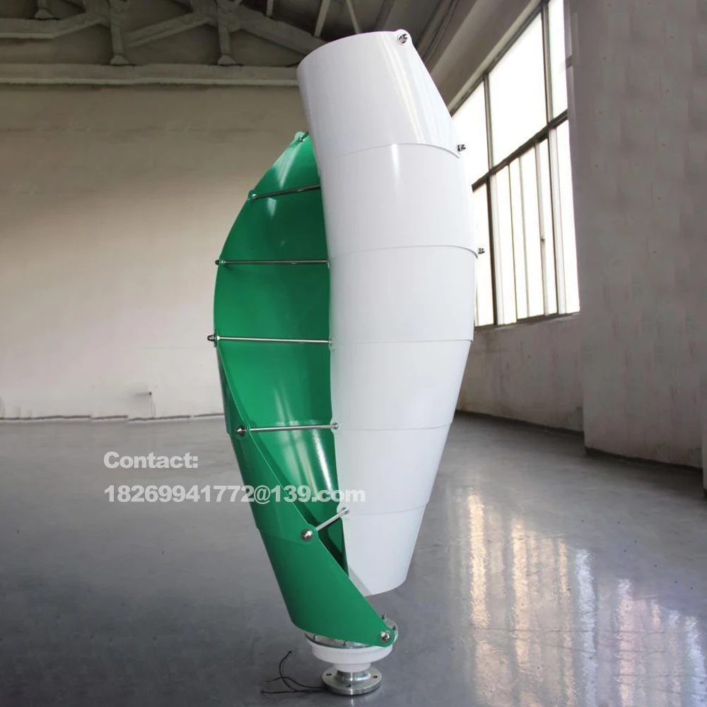 New Energy Vertical Wind Turbine Generator 10kw 20kw 12V/24V/48V Windmill Low Noise Speed Start With Boost Hybrid Controller