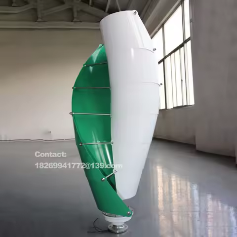 8000W 10000W 15kW 20000W 12V-48V Spiral Type Vertical Wind Turbine Free Power Generator Home Use Off Grid System MPPT Controller