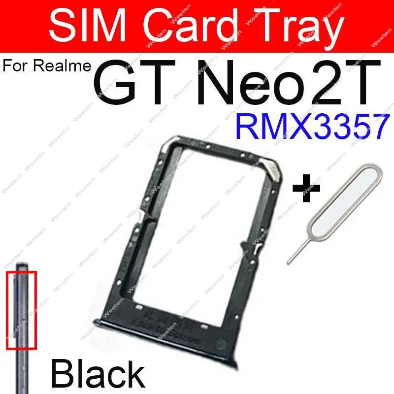 SIM Card Tray For Realme GT GT Master Explorer GT Neo Flash Neo2 Neo2T Sim Card Slot Adapter   Card Tray Holder Part