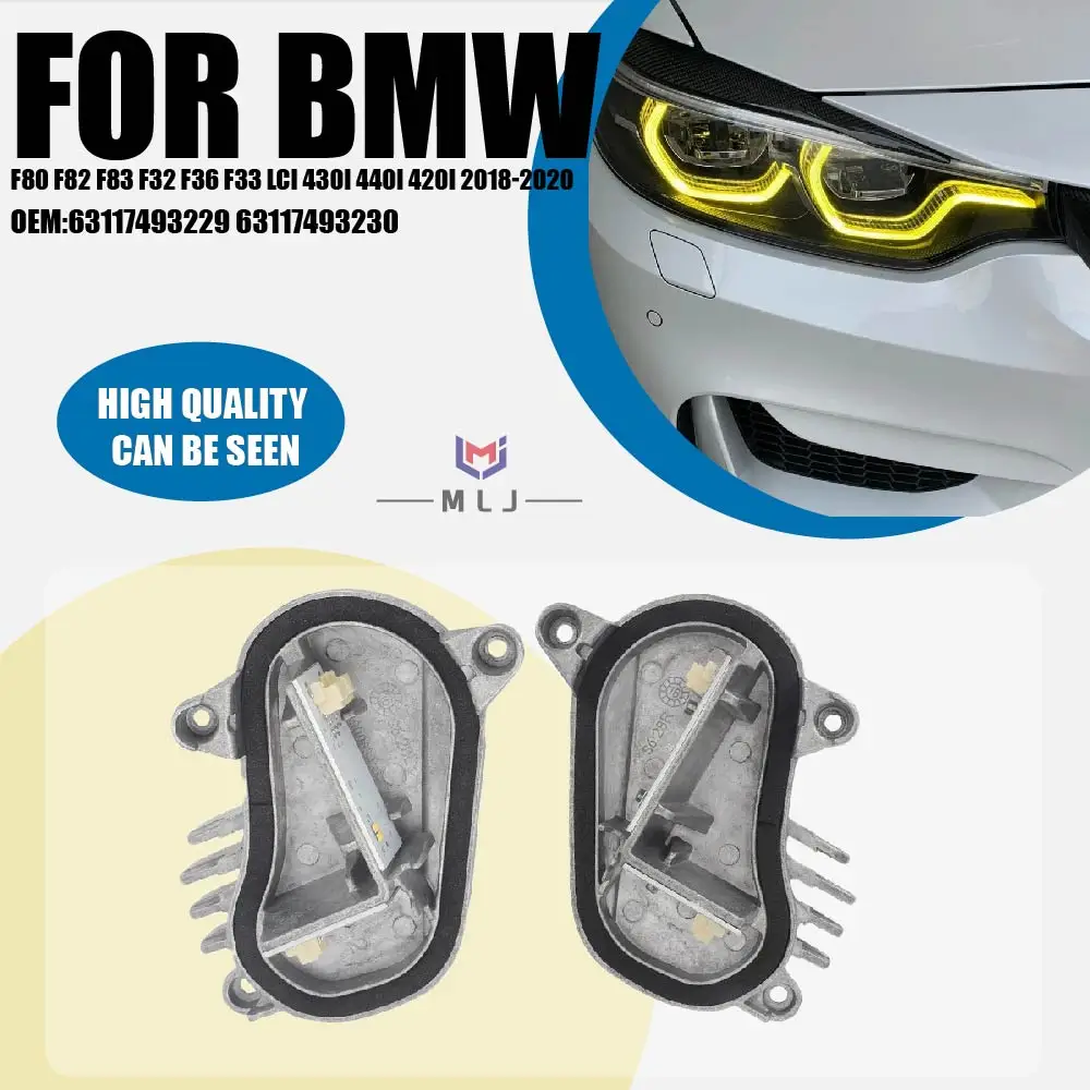 

LED Headlight Yellow DRL Angel Eyes Daytime Running Light Module For BMW F80 F32 F82 F33 F83 F36 M3 M4 63117493229 63117493230