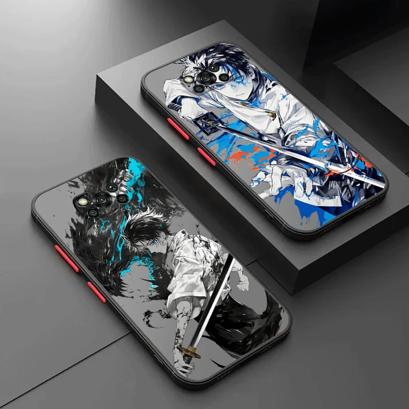 

Spell Gojos Y-Yuta J-Jujutsu Frosted Translucent For Xiaomi Mi Poco X5 X4 X3 M6 M5S M5 M4 M3 F5 F4 F3 GT Pro 5G Back Phone Case