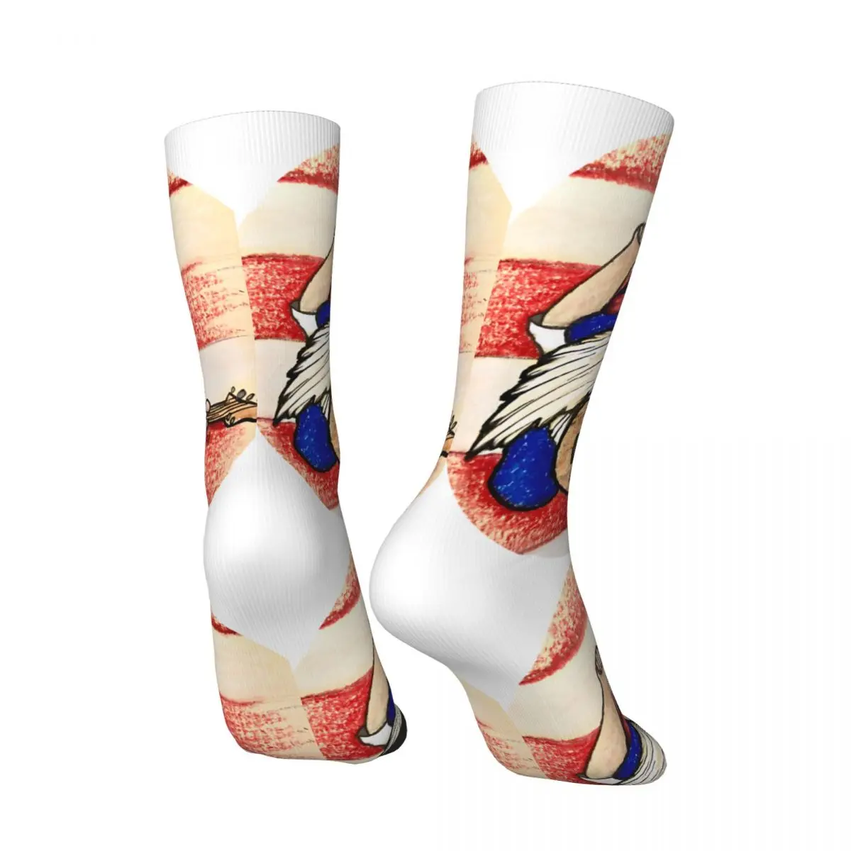 Vintage Gnome In The USA Men's compression Socks Unisex Gnome Street Style Seamless Printed Novelty Crew Sock