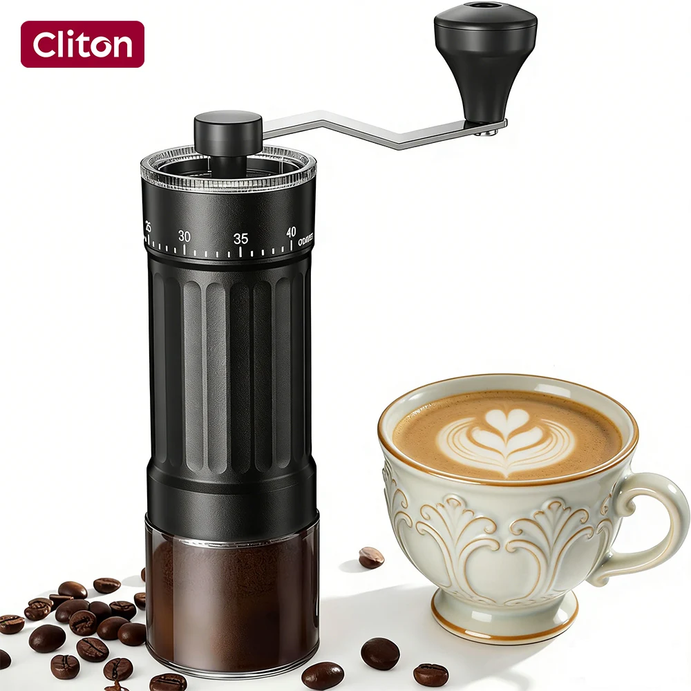 External Adjustable Conical Burr Detachable Outdoor Portable Coffee Mill Manual Coffee Grinders With Scale