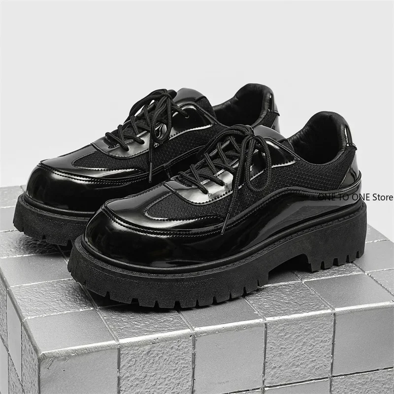 

Men Casual Shoes High Quality Derby Shoes Lace Up British Style Thick Sole Oxfords Fashion Breathable Outdoor Shoes For Male 44