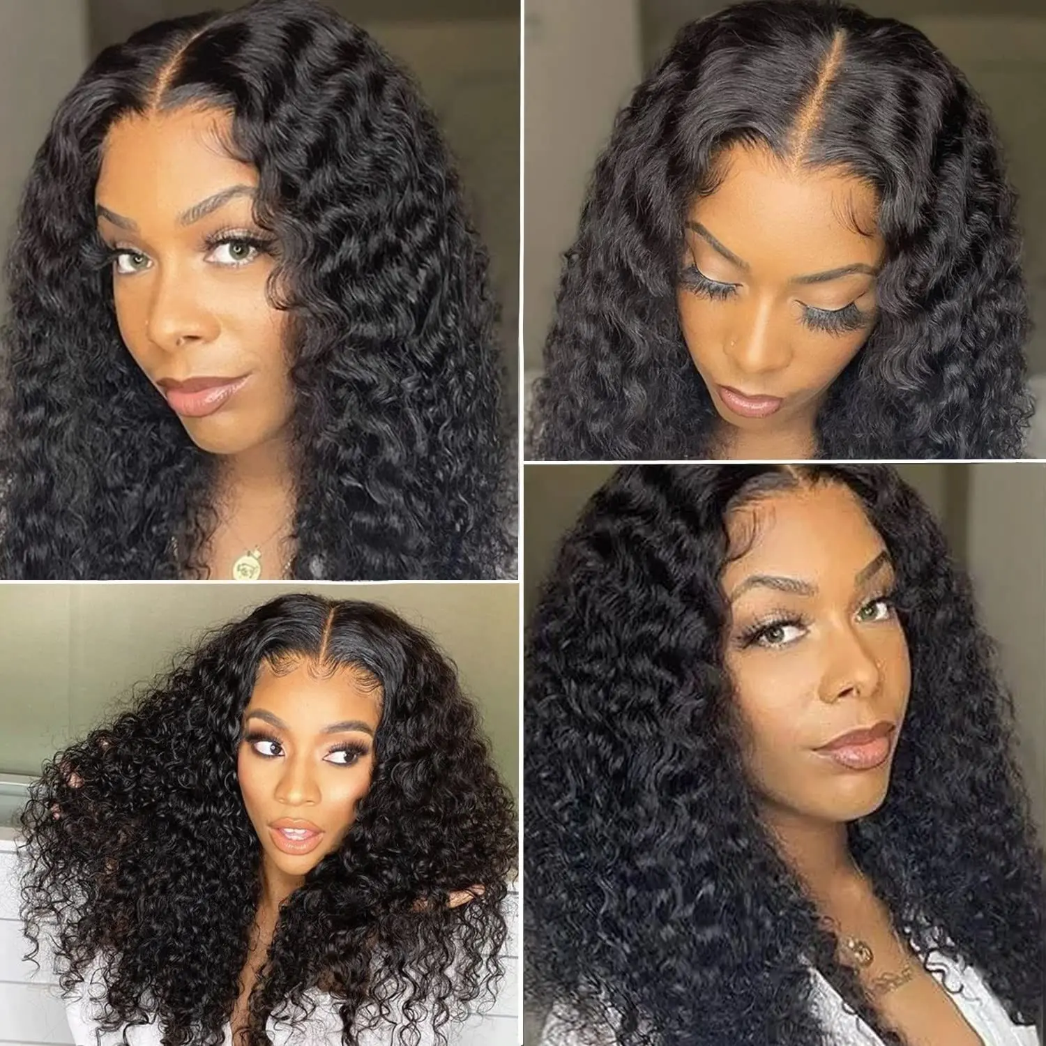 Water Wave Natural black 13x4 Curly Human hair 13x6 Hd lace Front Wig 13x4 200 Density full Human Hair Wigs For Black women