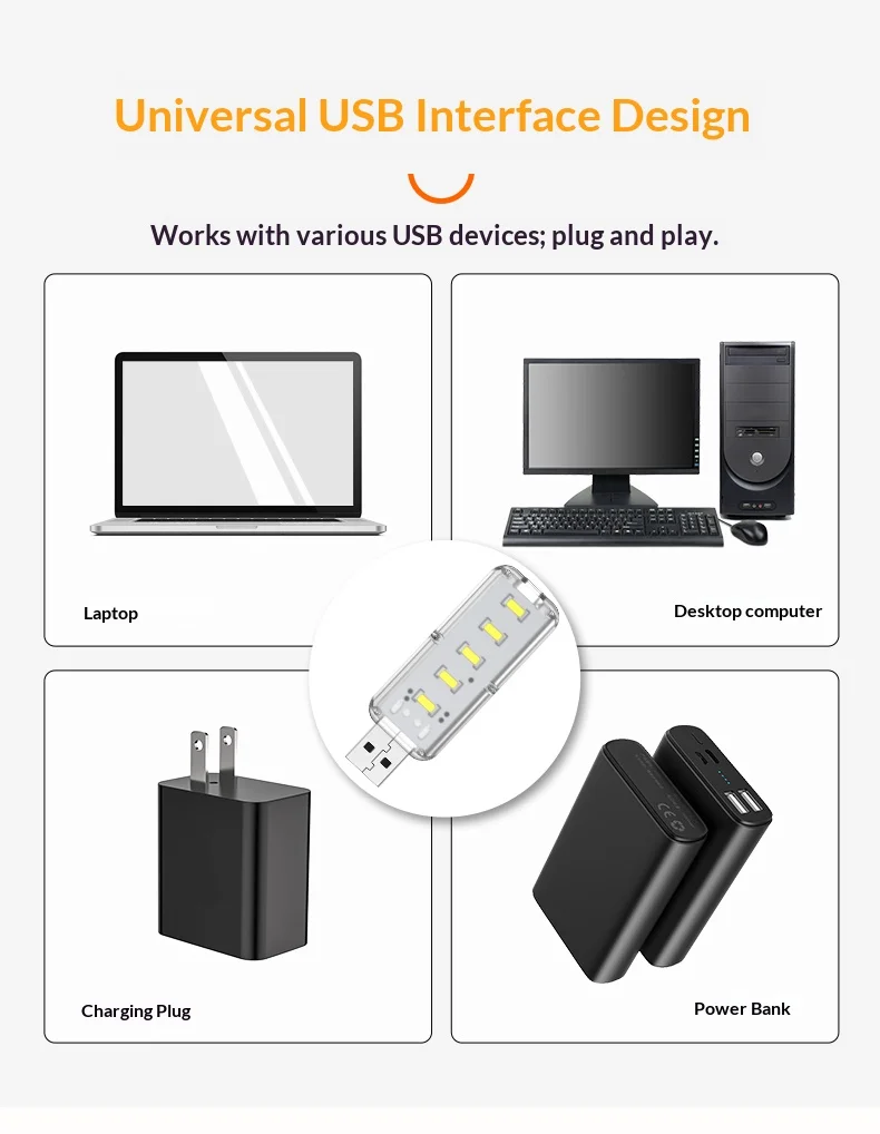 10LEDs USB Touch Dimming Night Light 5V Portable 3000K/6500K Bulb for Bedroom Study PC Laptop Mobile Power Bank Plug in Lighting