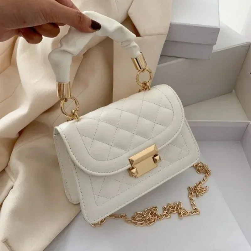 Women PU Leather Shoulder Bags Small Messenger Designer Female 2024 New Fashion Chain Rhomboid Crossbody Bag Ladies Mini Handbag image 5