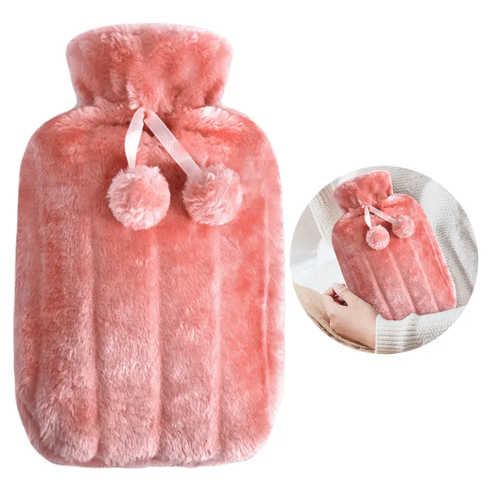 Hot Water Bottle Cover Warm Water Bottle Cover Leakproof Hand & Feet Warmer Bag Cover Long Lasting Plush for Hot & Cold Compress