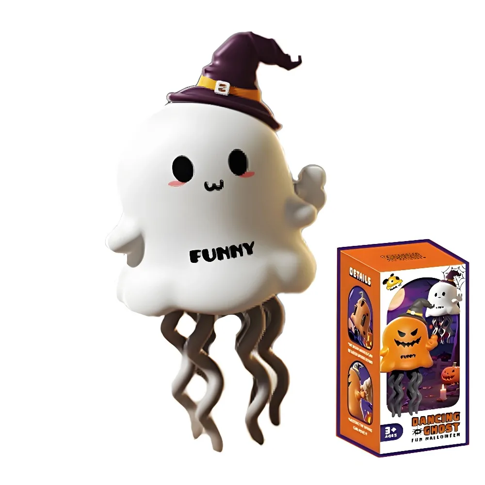 Calabaza fantasma bailando mágica, regalo de decoración para fiesta de Halloween, juguete de cuerda para niños, calabaza fantasma bailando, regalo de Halloween para bebé