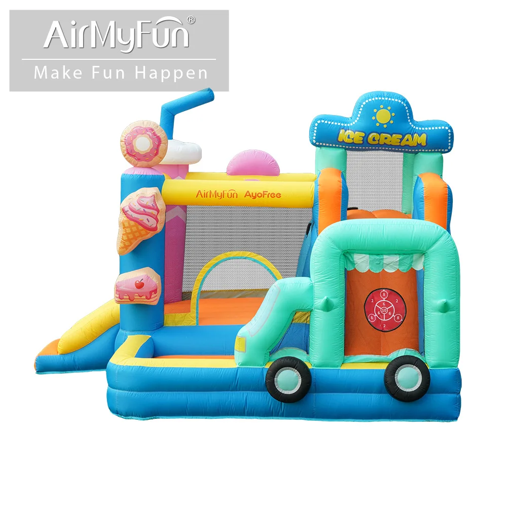 AMF Inflatable Castle Children's Inflatable Jumping Castle Indoor and Outdoor Bounce House Slide Oxford Cloth Inflatable Castle