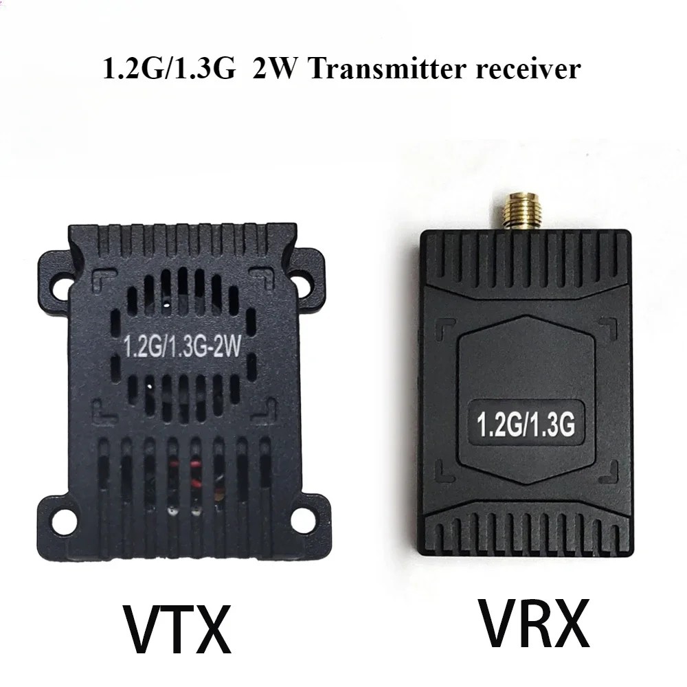 1.2G/1.3G 2W VTX VRX Image Transmission Receiverr with Sound FPV Drone Parts High Definition Long-distance Transmission Glasses