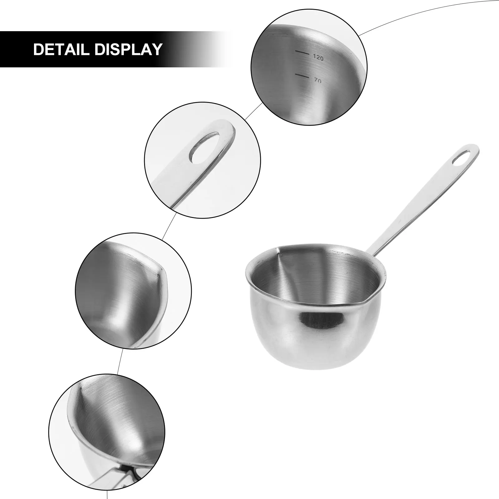 

Stainless Steel Sauce Pan Compact Design Easy Clean Cooking Milk Pan Korean Ramen Pot Steaming Mini Pot