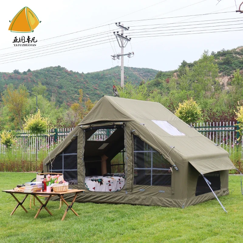 Waterproof Family Glamping Tent 4 Season Luxury Large Inflatable Camping Tent