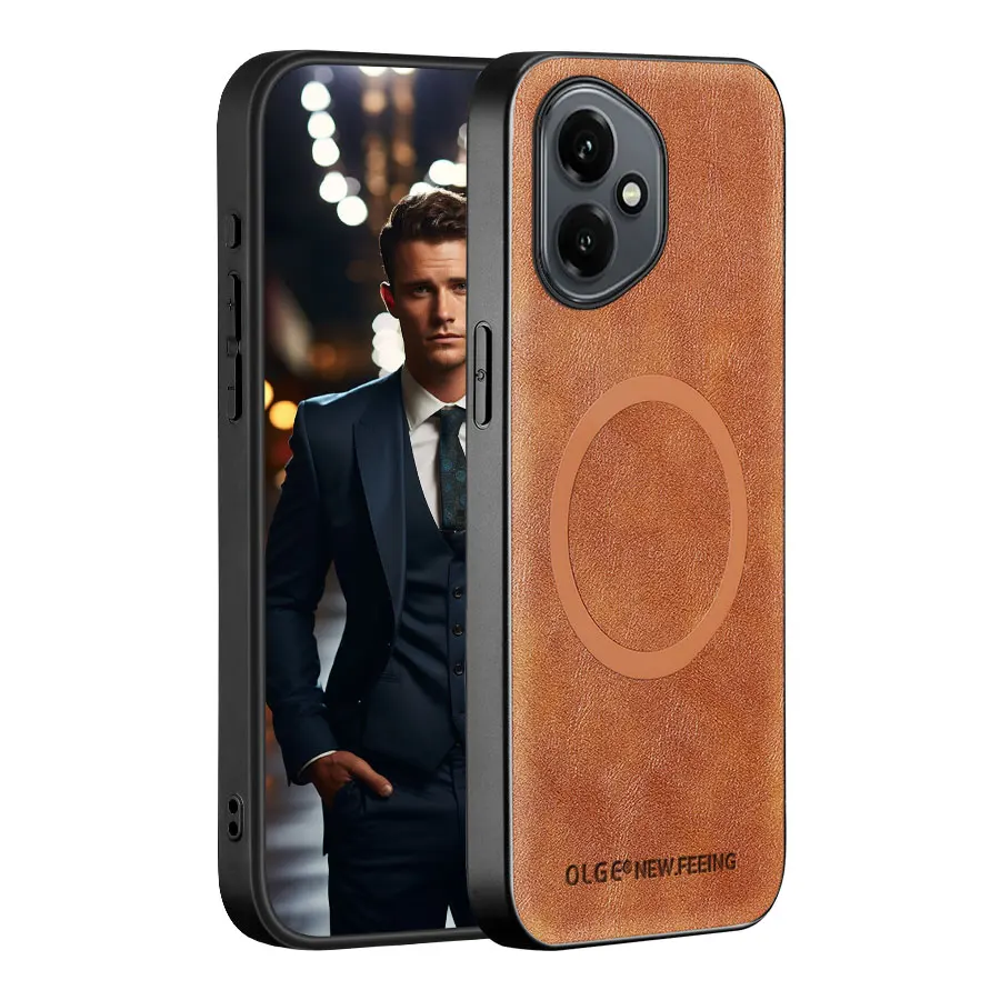 OLGE فاخر 2 في 1 حافظة للبطاقات قابلة للفصل حافظة جلدية لهاتف Honor 400 Pro Global HN 300 HN 400 Honor 300 يدعم محفظة بطاقات Magsafe