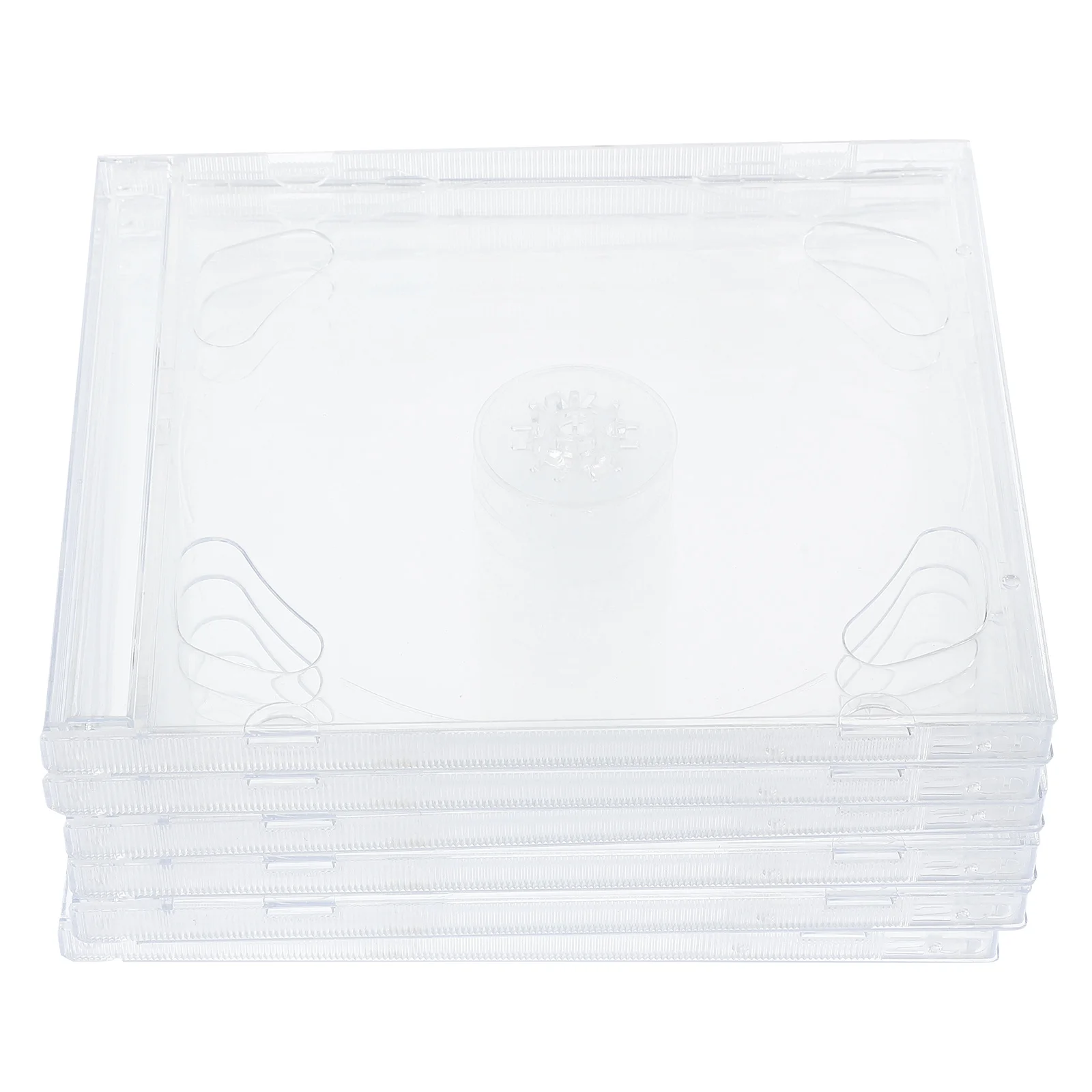 

6Pcs Cd Jewel Case Clear Storage Organizer Portable Lightweight Scratch Protection Disc Holder Cd Box Dvd Cases