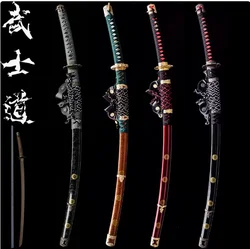 Exquisite Wood Japanese Samurai Katana Tachi Sword Resilient Wooden Blade Baked Lacquered Wood Saya Copper FittingsProps Unsharp