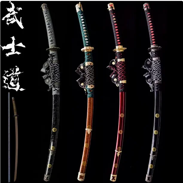 High Quality Wood Japanese Samurai Katana Tachi Sword Resilient Wooden Blade Copper/Alloy Fittings Unsharp