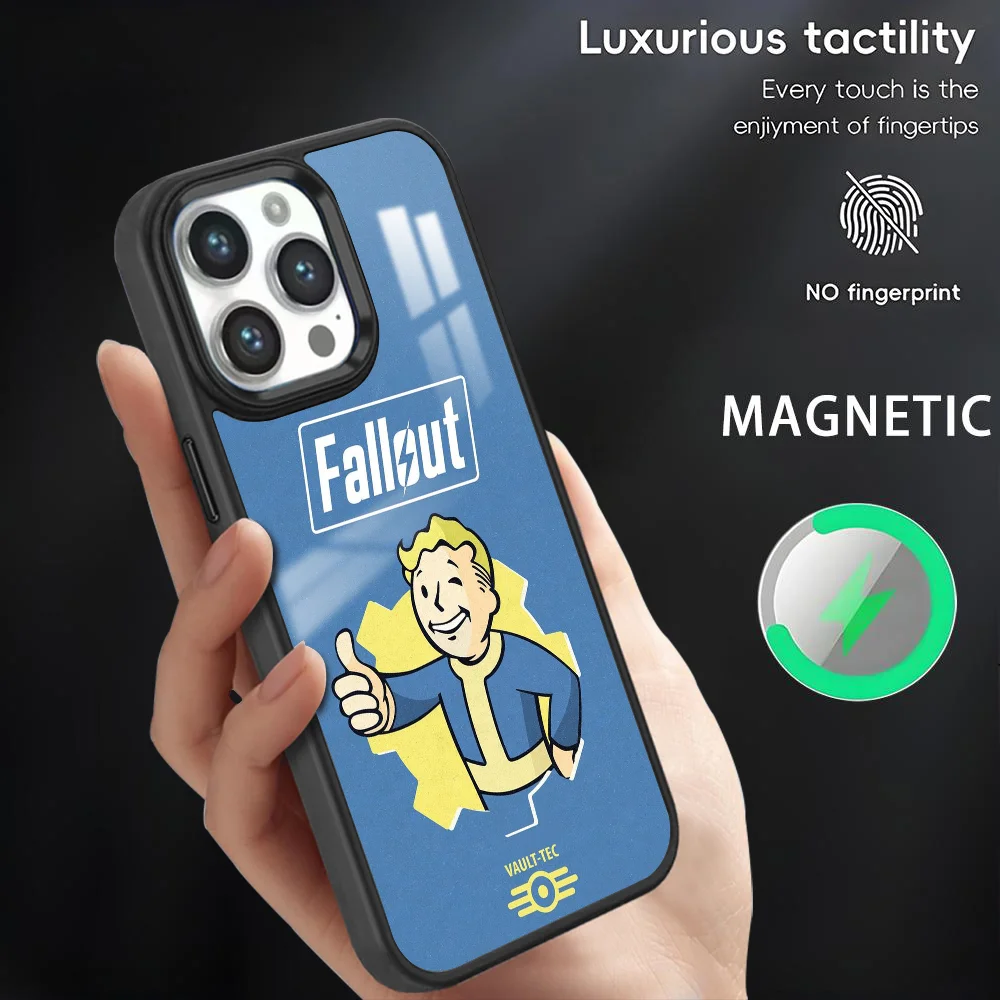 

F-Fallout S-Series 4 Phone Case For iPhone 16 15 14 13 12 11 Pro Max Plus Mini Magnetic Magsafe Wireless Charging Cover Coque