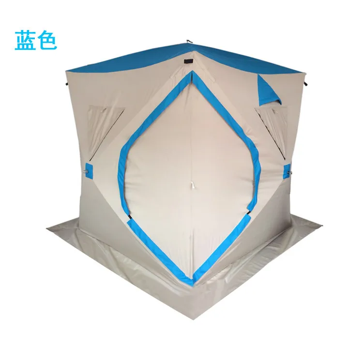 

2pcsWinter Extra Large Ice Fishing Tent - Single-layer Waterproof Outdoor Insulation Thickened Pop-up Quick-Opening Fishing Tent