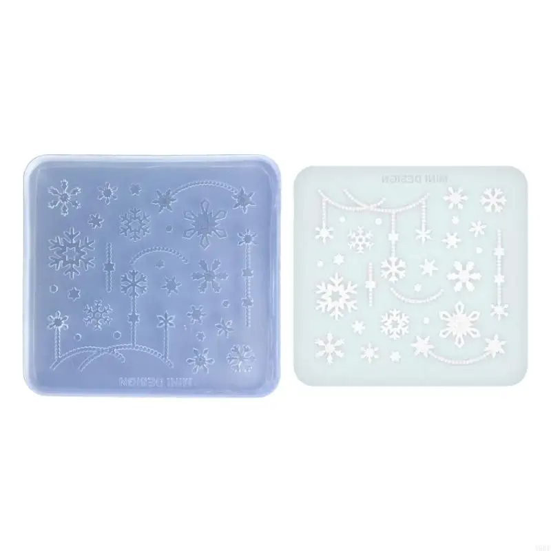 

A9BF Epoxy Resin Molds Clay Molds Snowflake Silicone DIY Craft Molds Toy Dollhouse Miniature Accessories for Craft