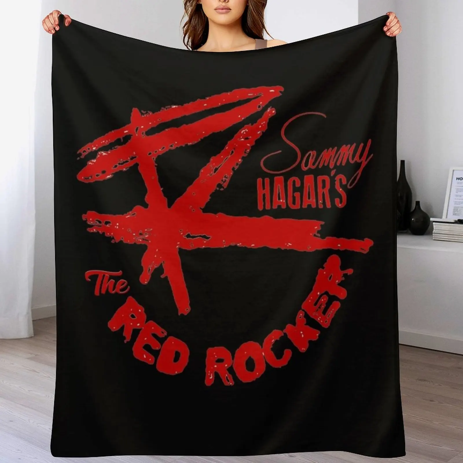 

Red Rocker Music Throw Blanket Single Blankets For Baby Furry Plaid Blankets