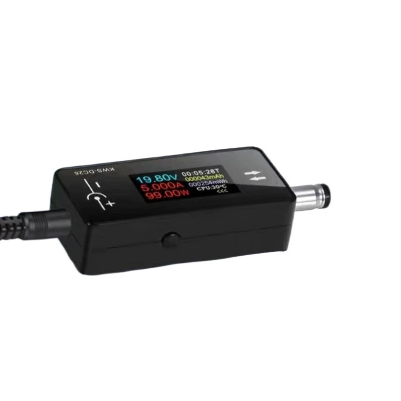 Modified KWS-DC28 DC Power Meter, 0.96 Inch TFT HD Display, Voltmeter Ammeter Tester with DC 5.5*2.5 Interface