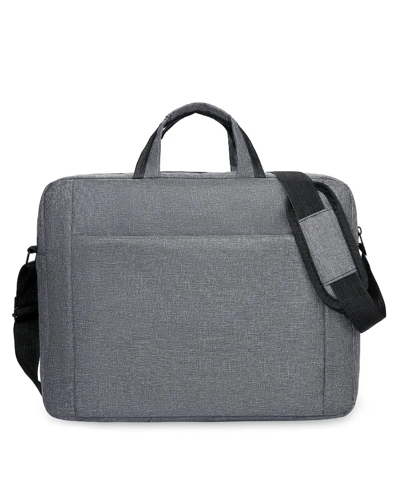 Dark Gray Laptop Briefcase 15.6 Inch Notebook Bag With Adjustable Shoulder Strap Oxford Cloth Business Handbag For Men