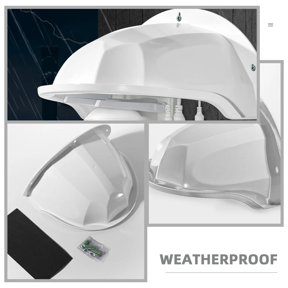 2 Pcs Monitoring Rain Cover Glare Shade Camera Outdoor Security Covers Sun Shield Protector Housing Hood