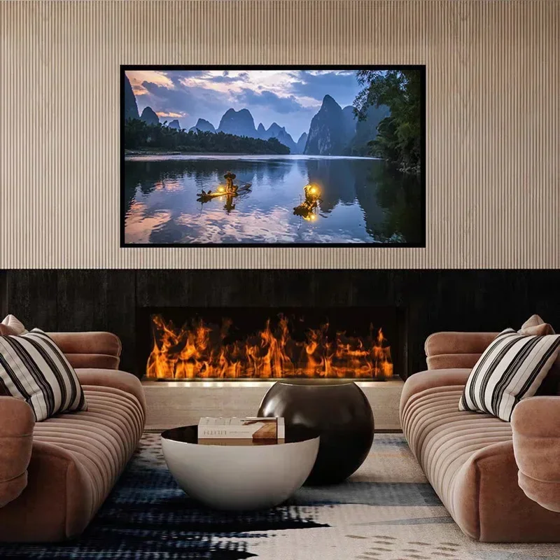 3D Atomized Flame Humidification TV Cabinet Steam Stove Room Decoration Cold  Customized Water Vapor Electric Fireplace