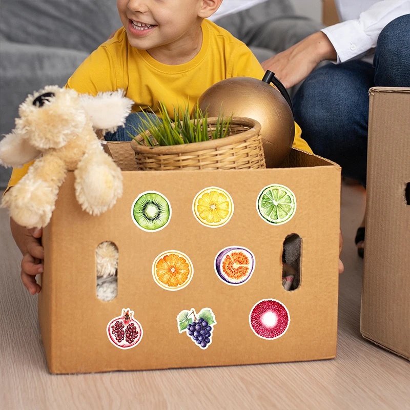 50 قطعة ملصقات الكتابة على الجدران الفاكهة المختلطة الديكور المحمول طبق الفاكهة صندوق أدوات مكتب زجاجة ماء الأمتعة لعبة الشارات ذاتية اللصق #6