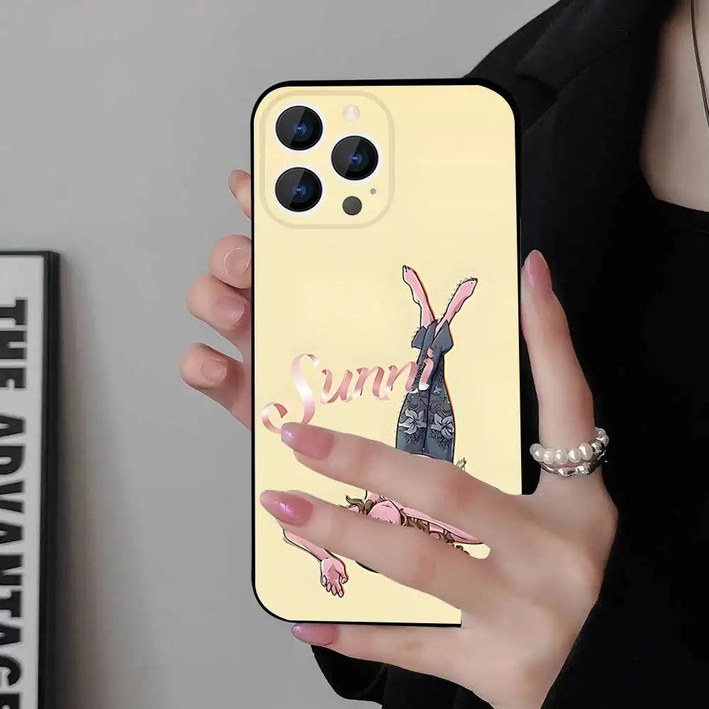 حافظة هاتف A-Alter Ego L-Lisa-A لهاتف iPhone 17,16,15,14,13,12,11,Pro,Max,Plus,E,Air,غطاء أسود واقٍ صغير