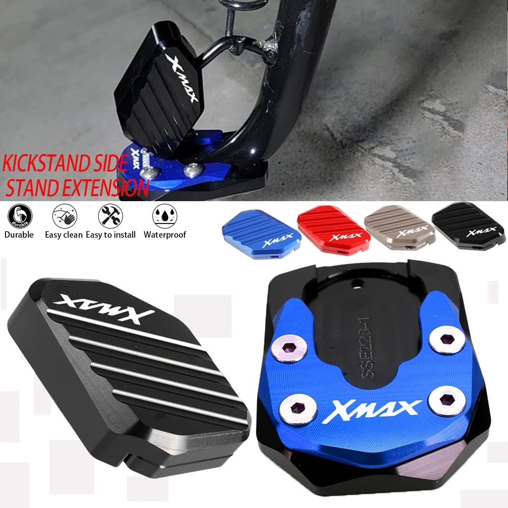 For YAMAHA XMAX X-MAX 125 300 250 400 all years 2022 2023 Motorcycle Kickstand Side Stand Extension Enlarger auxiliary Bracket