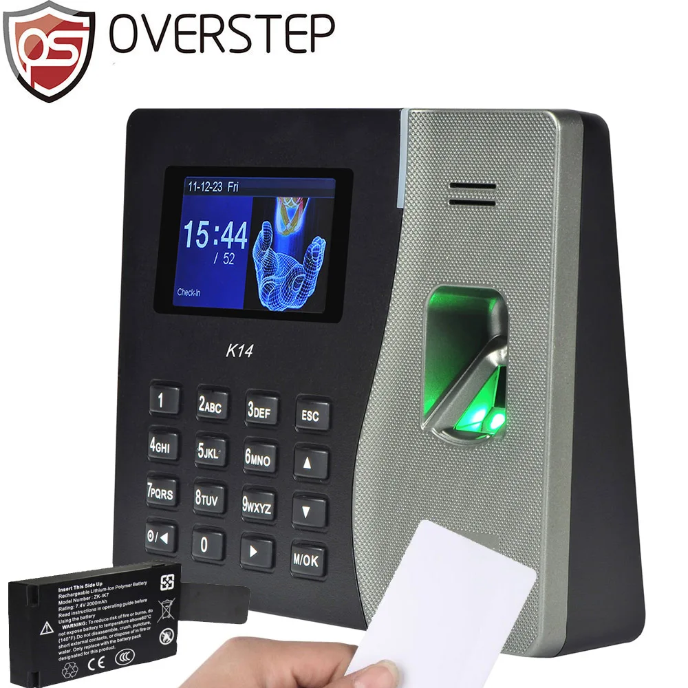 

K14 USB TCP/IP RFID Card Biometric Fingerprint Recognition Time Attendance Machine Time Clcok Time Recorder Linux System For PC