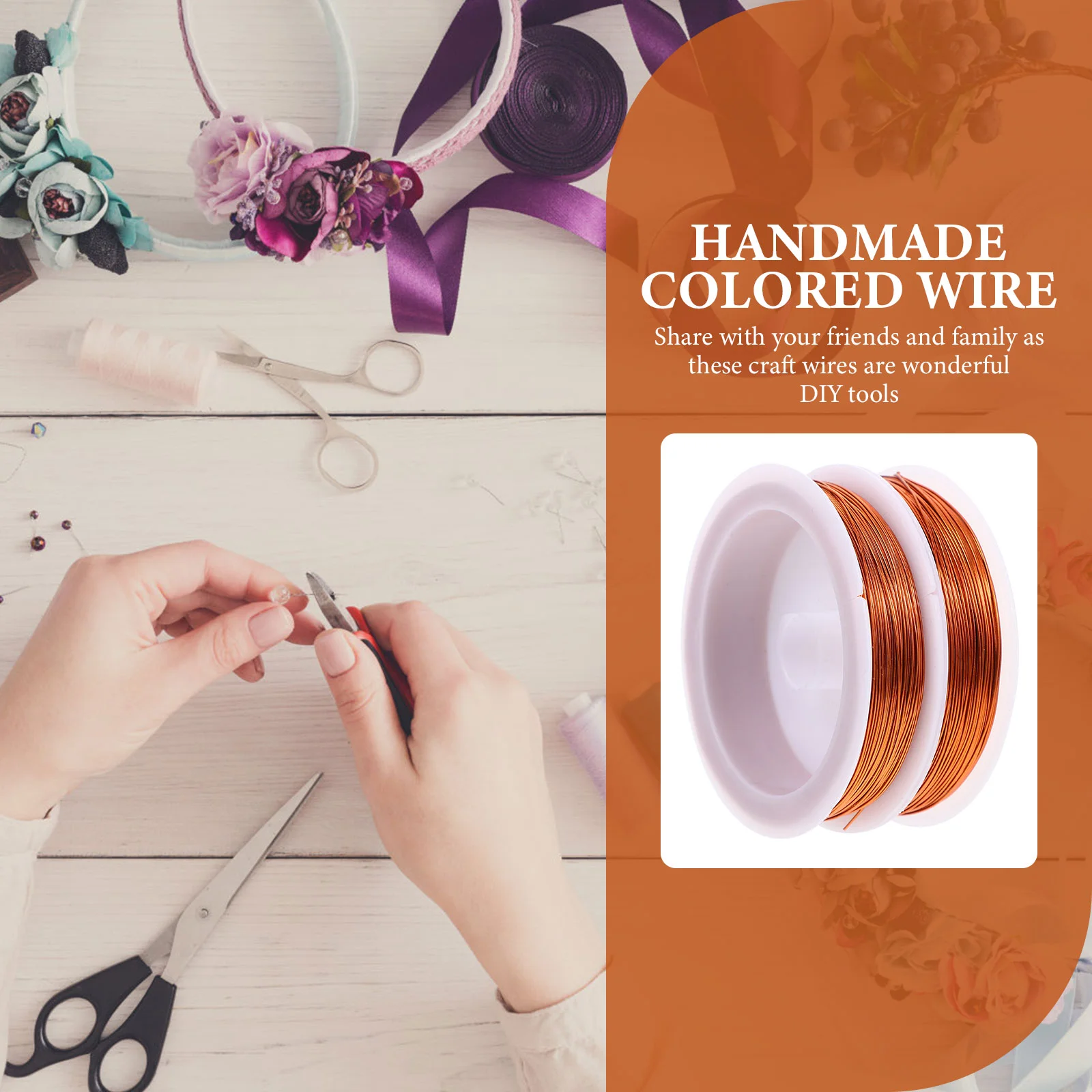 Wreath Making Kit DIY Thin Wire Colored Wires Jewelry Line Multi-Colored Twine for Crafts