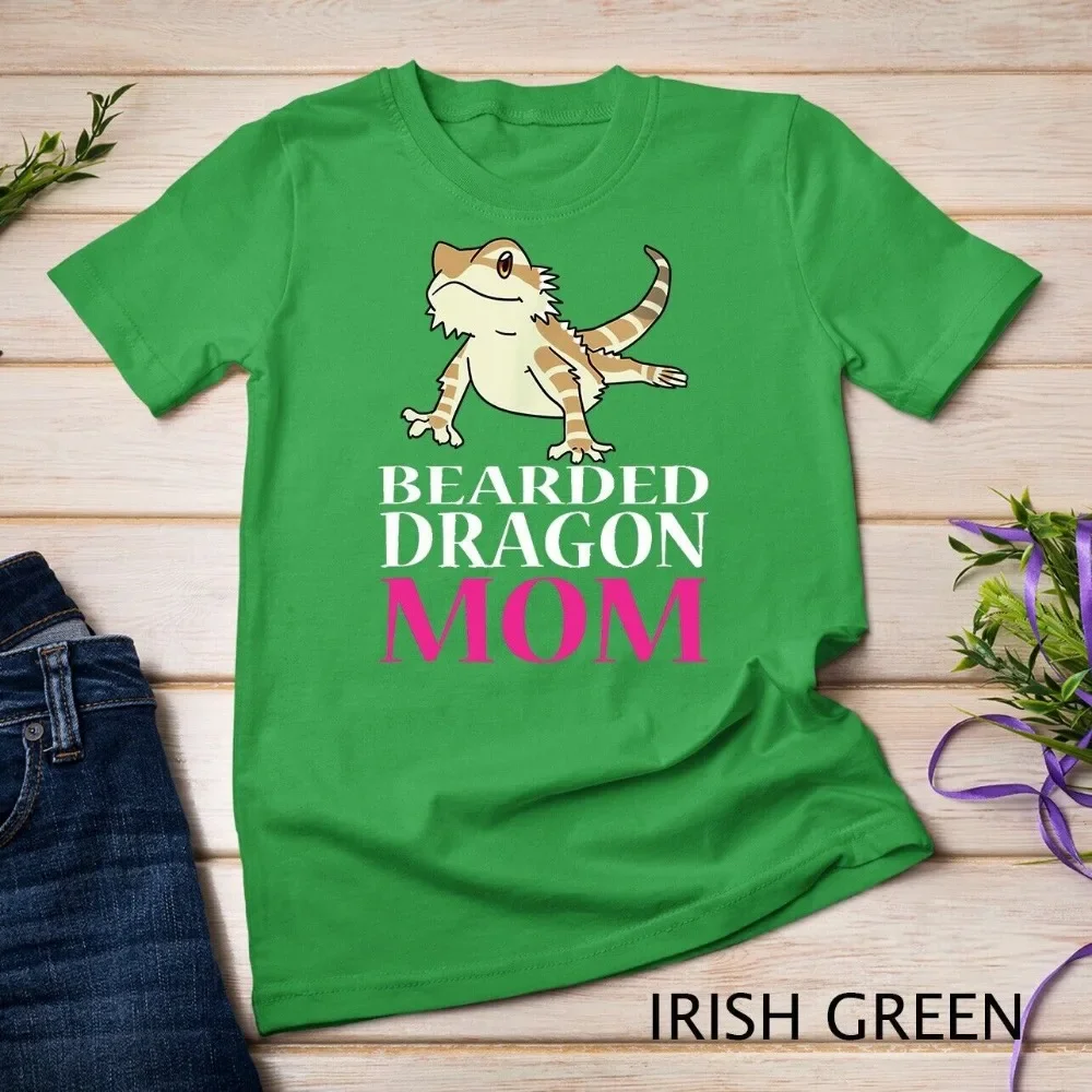 2024 FUNNY BEARDED DRAGON MOM T-SHIRT Pet Owners Gift High Quality Unisex T-shirt