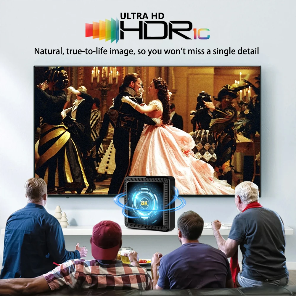 Q19 Android14 8K HDR10+ Smart TV Box BT5.4 Dual WiFi Allwinner H618 8K Set Top Box Media Player mit Google Voice Assistant