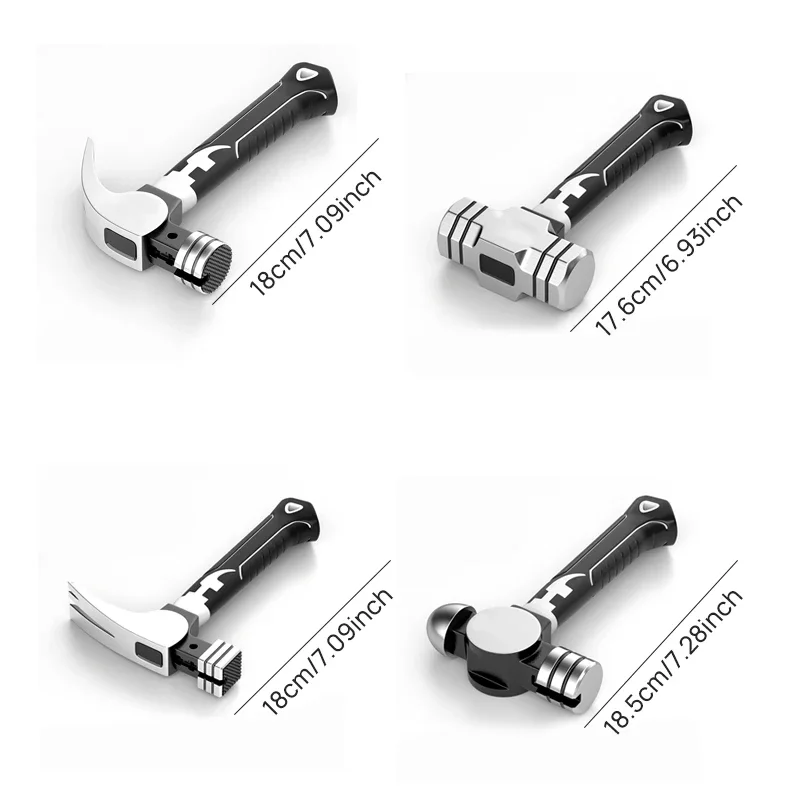Imagem -06 - Mini Martelo para Carpintaria Encaixe de Martelo Octogonal Ferramenta Leve e Portátil Alça de Mão Multifunções Ferramenta de Unhas