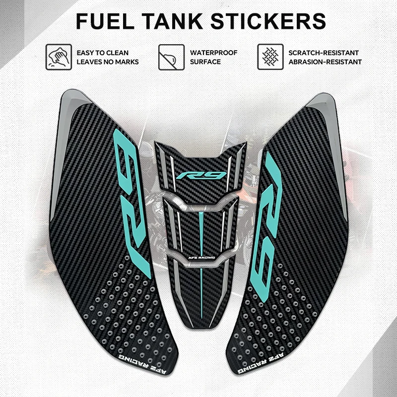 

YZF-R9 Motorcycle Tank Sticker Side Knee Slip Waterproof Protection Decals Stickers For r9 R9 2024 2025 2026 Accessories