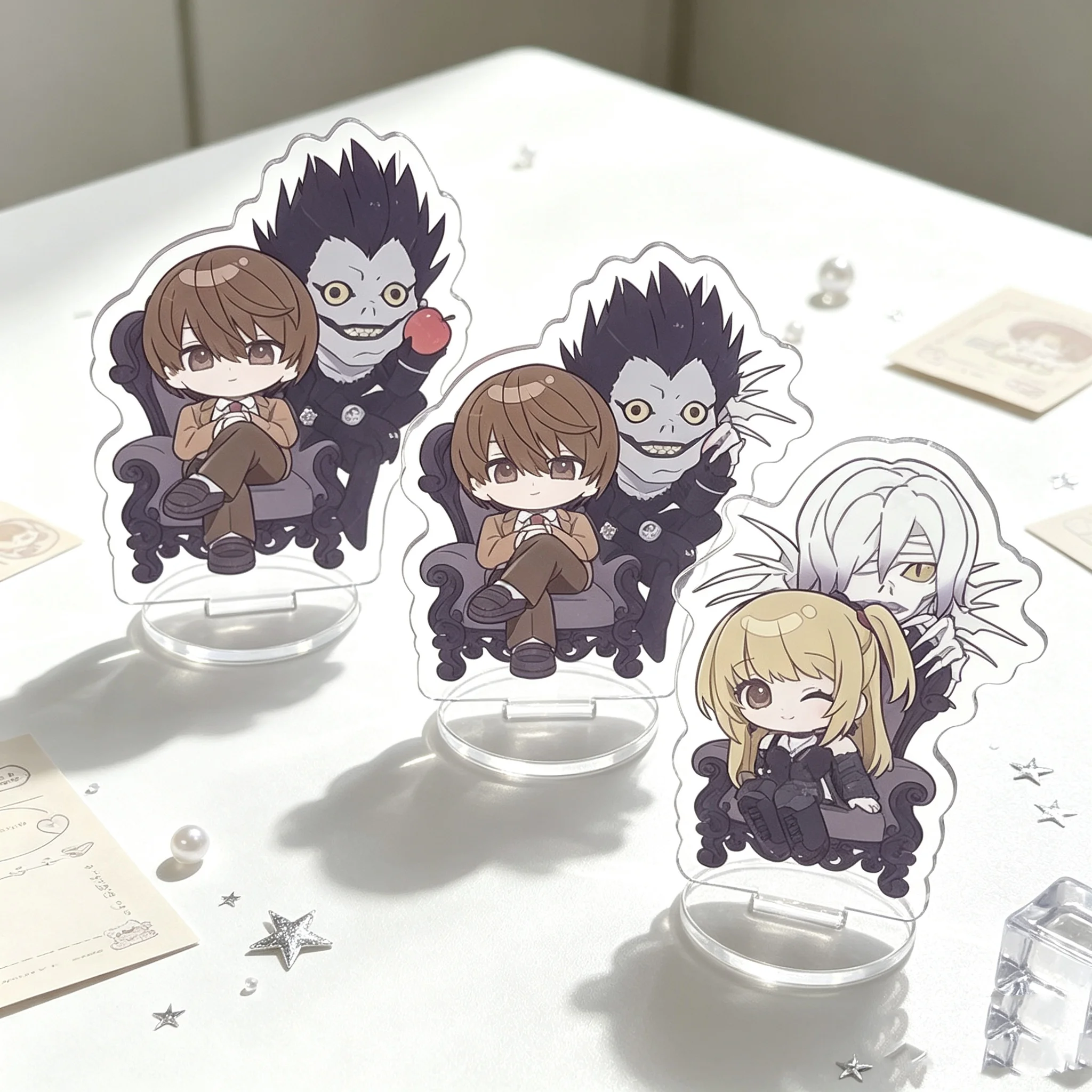 Bedroom Decoration Anime DEATH NOTE 10CM Acrylic Stand Model Plate Keychain Light Yagami/L Lawliet/Misa Amane Lovely Products