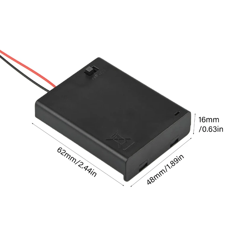 Q22A 4 Slot 3A Battery Holder 6V Corded Connection Spring Mechanism Switcher Control