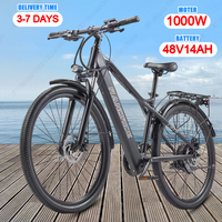 RANDRIDE YG70 Ebike 1000W Powerful Motor 48V14Ah Battery Mountain Off-Road Electric Bike Max Speed 45 Km/h City Electric Bicycle