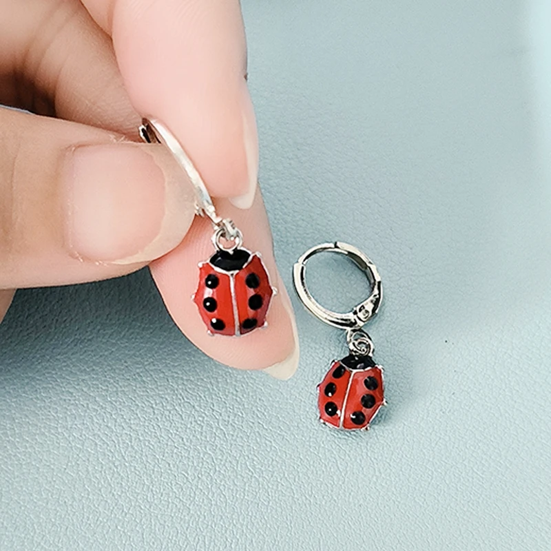 Cute Ladybug Earrings Party Decorations Cartoon Insect Girls Women Earring Fashion Jewelry Gift