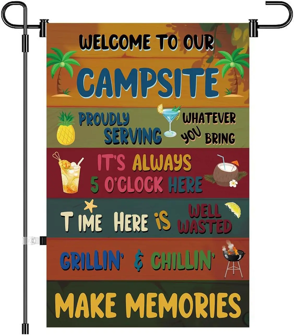 12x18inch Camping Garden Flag Double Sided Polyester Outdoor Decor Camping Flags For Campsite Home Yard Party Decoration (CP EEZ