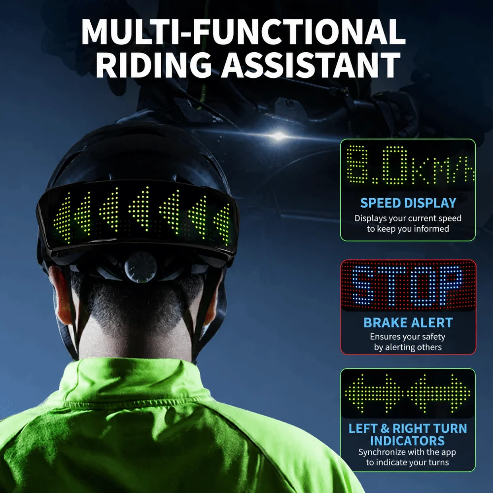 ABS Helmet LED Screen Editable Text Sticky Mount Design DIY Light Panel Full Color LED Ultra Thin Panel Riding LED Sign