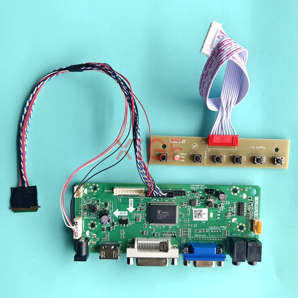 

Плата драйвера контроллера DIY Kit для LP173WD1-TLA1/TLC1/TLG1/TLN1 LVDS 40-контактный HDMI-совместимый DVI VGA 1600x900, матрица для ноутбука 17,3 дюйма